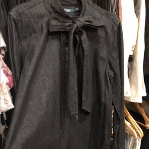 Lauren Ralph Lauren Premium tie neck denim dress